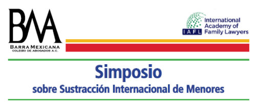 Ponencia en el «Simposio sobre Sustracción Internacional de Menores» de México